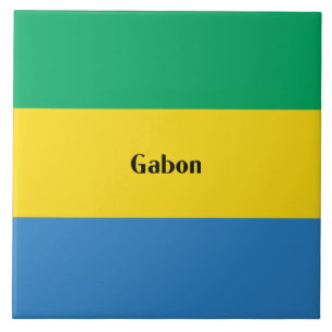 Gabons flagga kakelplatta