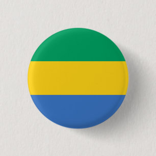 Gabons flagga knapp