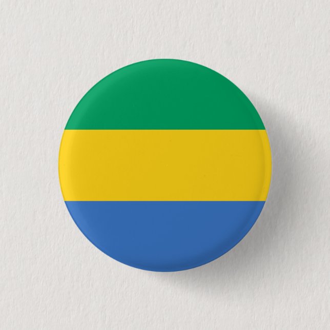 Gabons flagga knapp (Framsida)