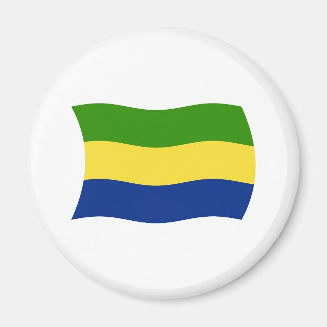 Gabons flagga Magnet (Framsidan)