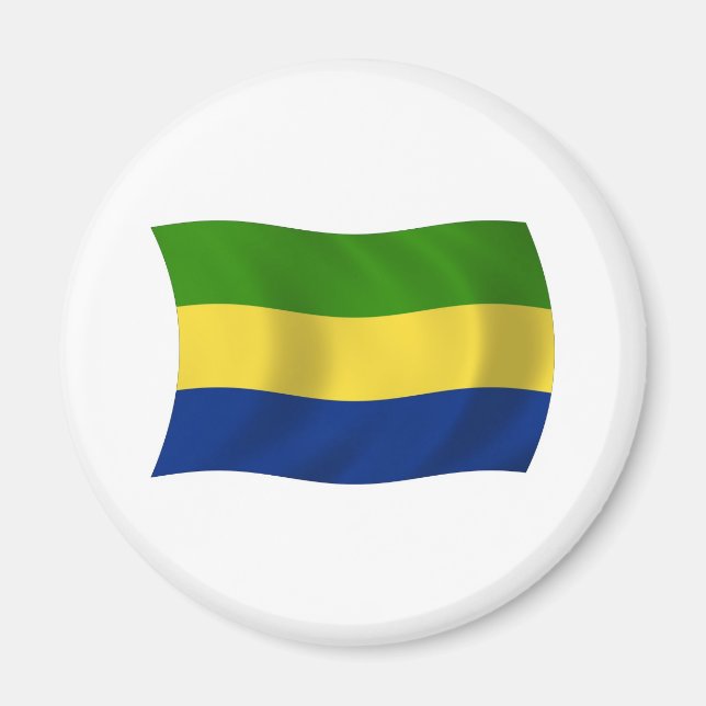 Gabons flagga Magnet (Framsidan)