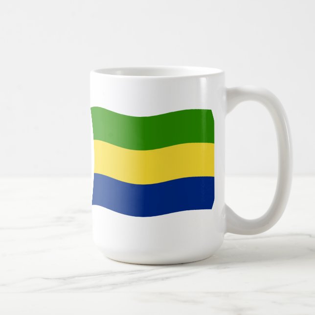 Gabons flagga Mugg (Höger)