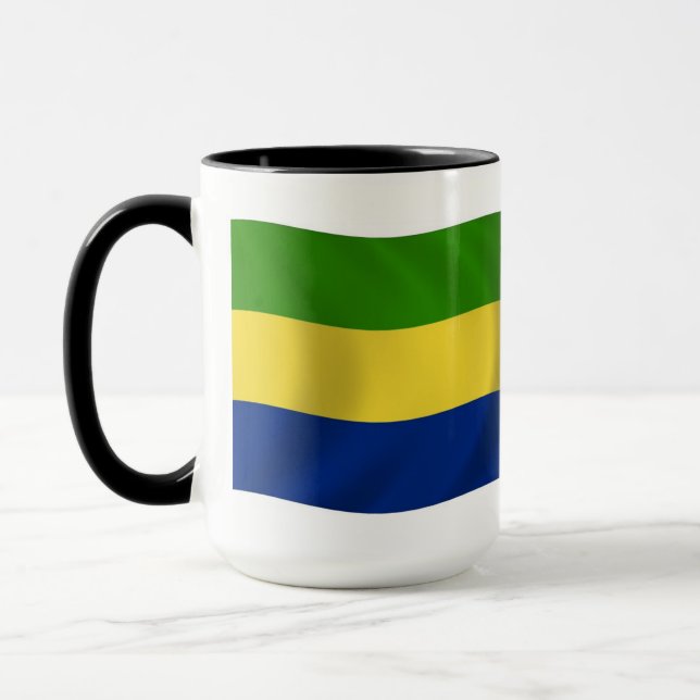 Gabons flagga Mugg (Vänster)