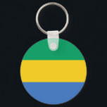 Gabons flagga nyckelring<br><div class="desc">Patriotisk flagga från Gabon.</div>