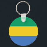 Gabons flagga nyckelring<br><div class="desc">Patriotisk flagga från Gabon.</div>