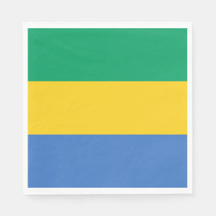 Gabons flagga pappersservett