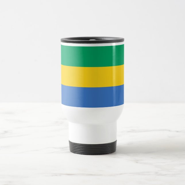 Gabons flagga resemugg (Center)