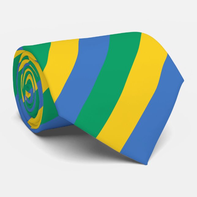 Gabons flagga slips (Rullad)