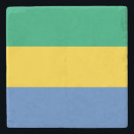 Gabons flagga stenunderlägg<br><div class="desc">Patriotisk flagga från Gabon.</div>