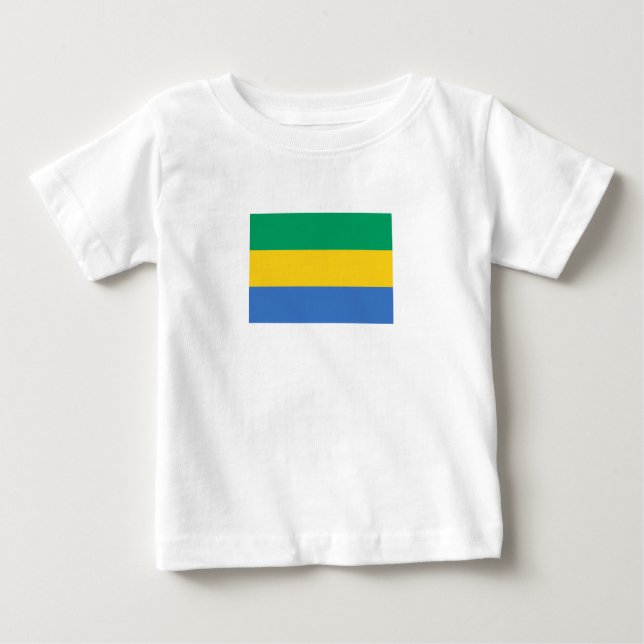 Gabons flagga t shirt (Framsida)