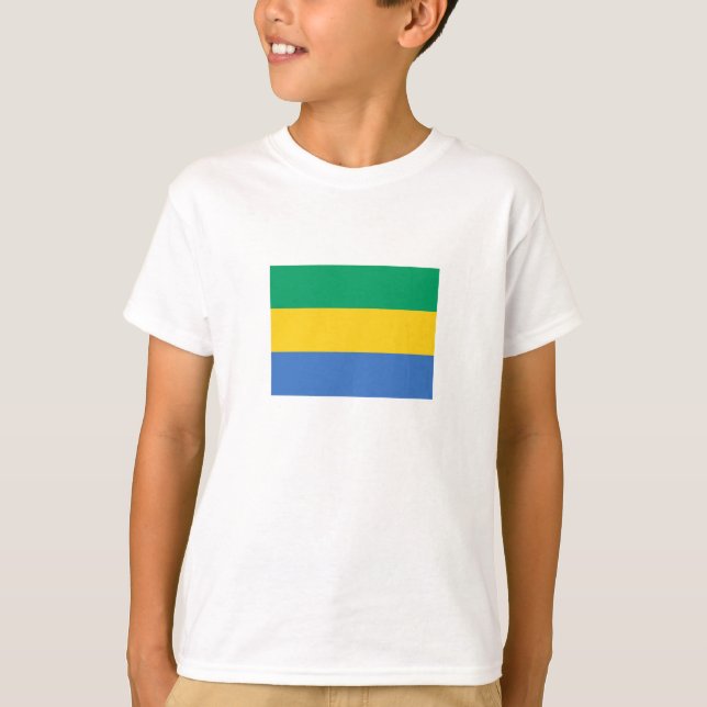 Gabons flagga t shirt (Framsida)