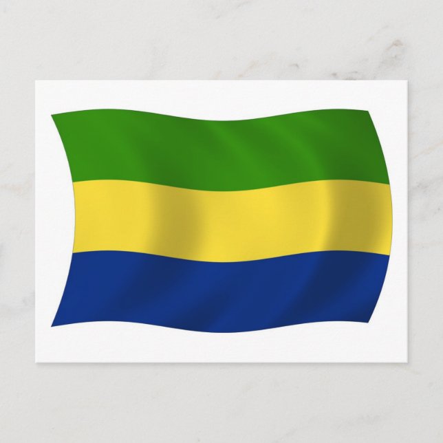Gabons flagga vykort (Framsida)