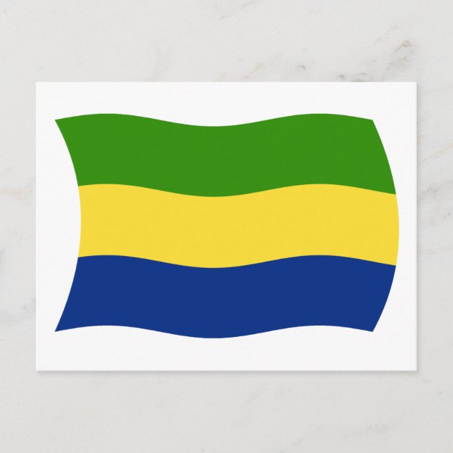 Gabons flagga vykort (Framsida)