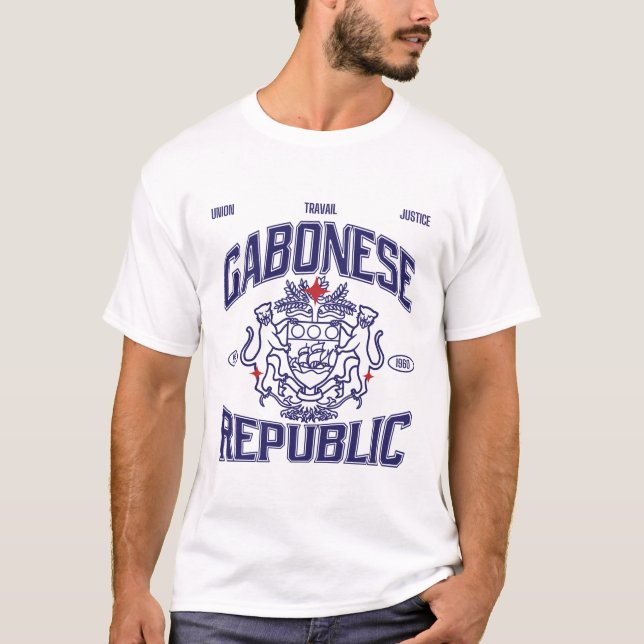 Gabonska republiken t shirt (Framsida)