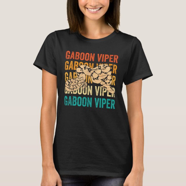 Gaboon Viper Retro T Shirt (Framsida)