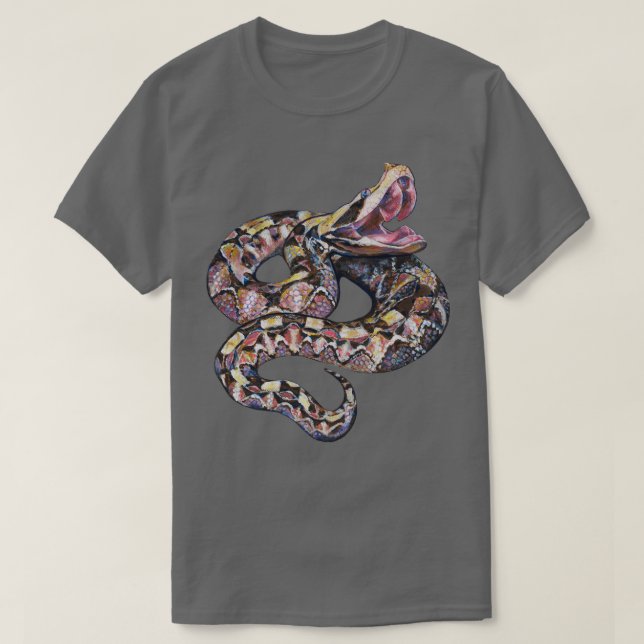 Gaboon viper snake design on white  t shirt (Design framsida)