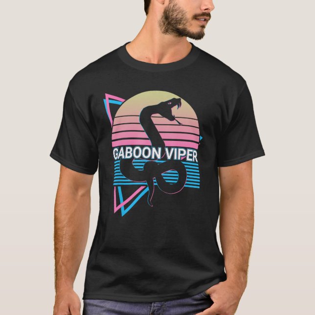 Gaboon Viper Snake T Shirt (Framsida)
