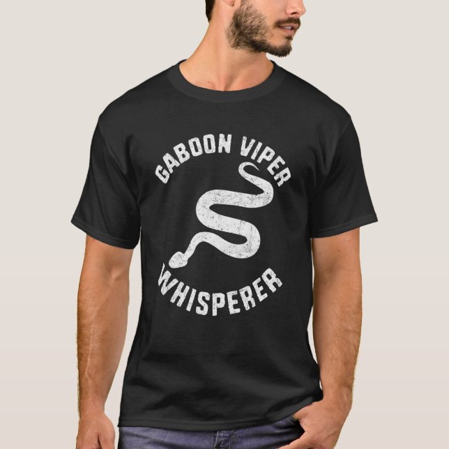 Gaboon Viper Whisperer Snake Owner T Shirt (Framsida)