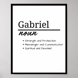 Gabriel, Boy Personlig Namn Definition Poster