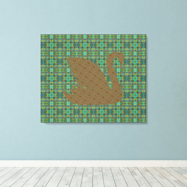 Gabriel vid Grind och Golden Svan Canvastryck (Insitu (trägolv))