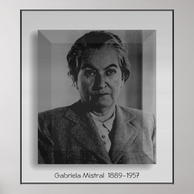 Gabriela Mistral Poster (Framsidan)
