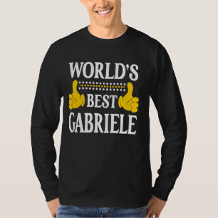 Gabriele Personal Namn First Namn World's Best Gab T Shirt