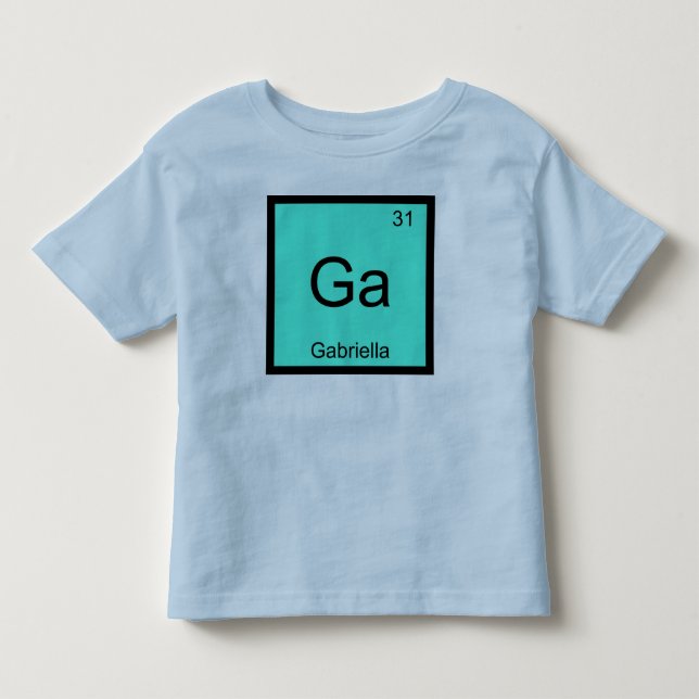 Gabriella  Namn Kemiskt Element Periodiska Systeme T Shirt (Framsida)