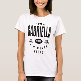 Gabriella Personlig Namn Birthday T Shirt