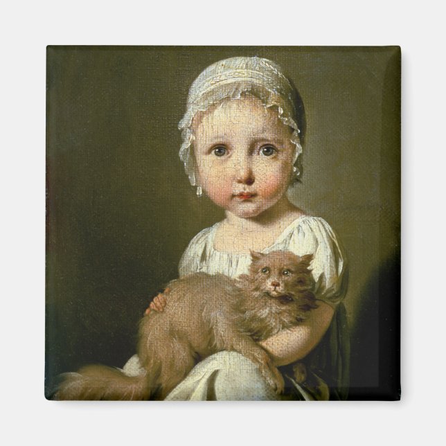 Gabrielle Arnault (1811-72) 1813 (olja på canvas) Magnet (Framsidan)