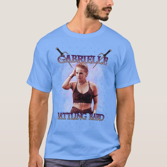 Gabrielle Battling Bard Lightning boy T Shirt (Framsida)