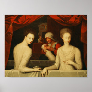 Gabrielle d'Estrees och henne syster Poster