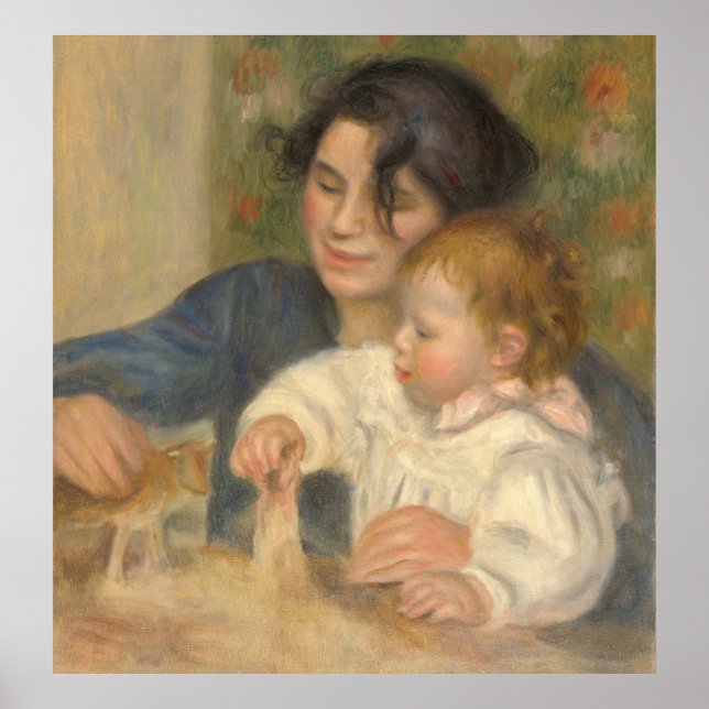 Gabrielle och Jean (av Pierre-Auguste Renoir) Poster (Framsidan)