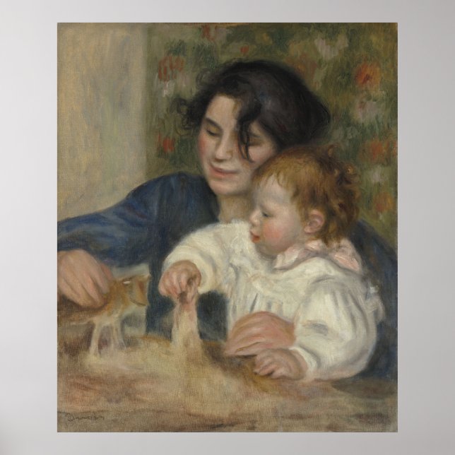 Gabrielle och Jean av Pierre-Auguste Renoir Poster (Framsidan)