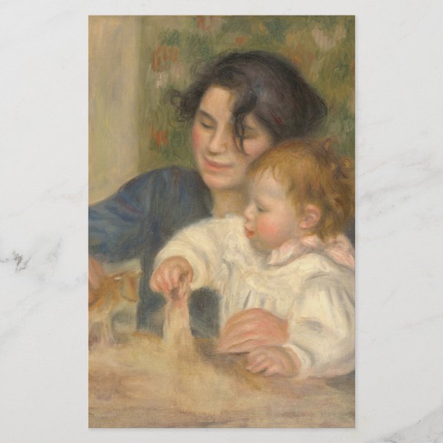 Gabrielle och Jean (från Pierre-Auguste Renoir) Brevpapper (Framsida)