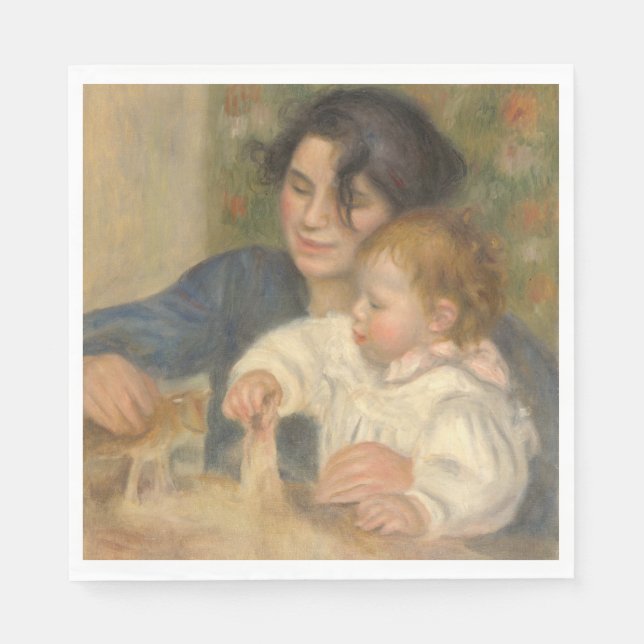 Gabrielle och Jean (från Pierre-Auguste Renoir) Pappersservett (Framsidan)