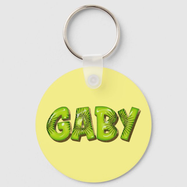 Gaby Name Kiwi Design Schlüsselanhänger Nyckelring (Framsida)