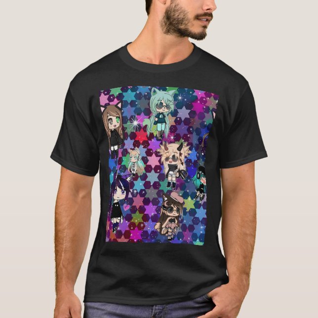 Gacha Life Girl Bundle Pack Stars T Shirt (Framsida)