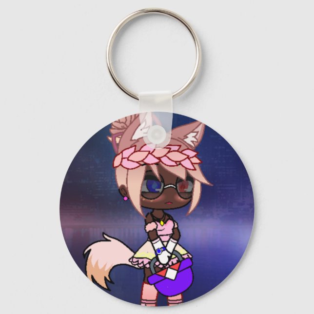 Gacha Life i nyckelkedjan Färg Nyckelring (Framsida)