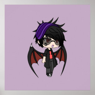 Gacha Life Series Karl Chibi Vampire Boy Poster