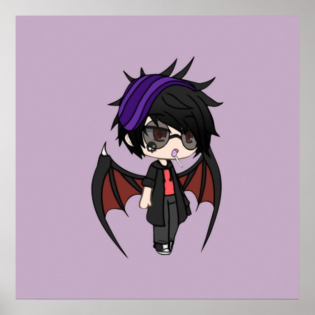 Gacha Life Series Karl Chibi Vampire Boy Poster (Framsidan)