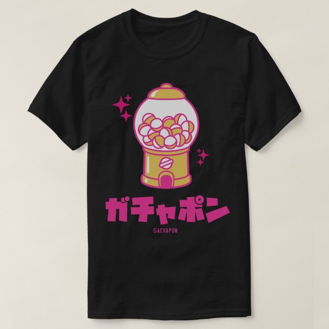 Gachapon Capsule Leksak Maskin T Shirt (Design framsida)