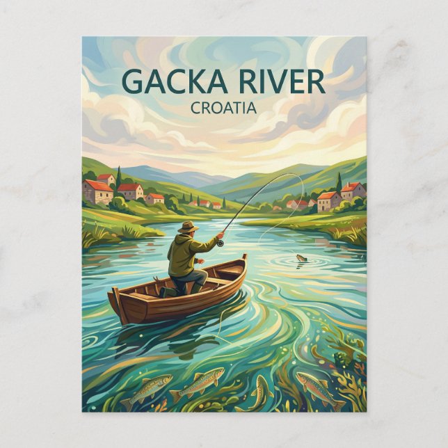 Gackafloden Kroatien Vykort (Framsida)