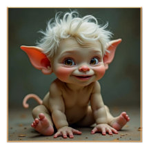 Gad Baby Troll Glansig Affisch