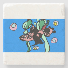 Gädda konst  stenunderlägg