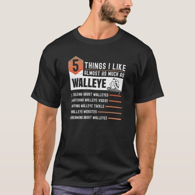Gädda Trolling Locks Rovfisk Flugor Fiske T Shirt (Framsida)