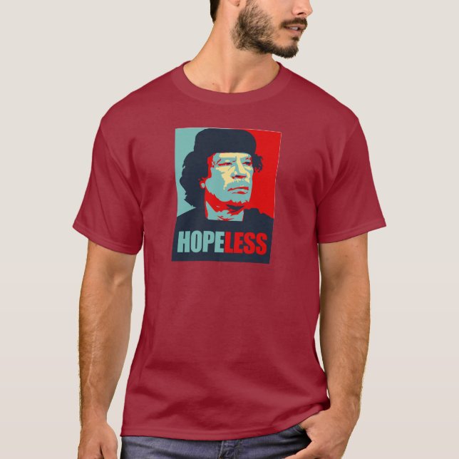 GADDAFI ÄR HOPPLÖS T-SHIRT (Framsida)