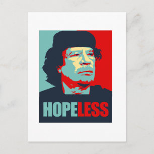 GADDAFI ÄR HOPPLÖST VYKORT