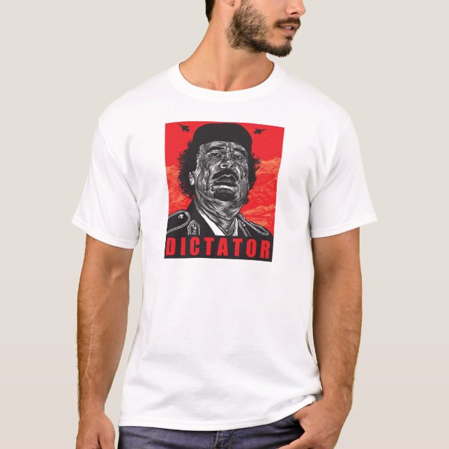 Gaddafi - diktator t-shirt (Framsida)