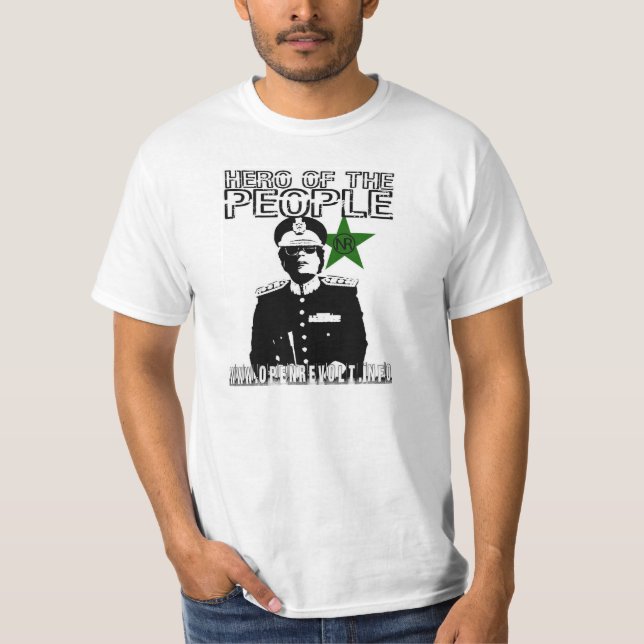 Gaddafi:  Hjälte av folket! Tee Shirt (Framsida)