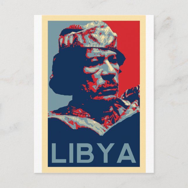 Gaddafi - Libyen Vykort (Framsida)